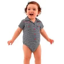 BODY C/ CAMISA JHON TAM: 0 A 3 MES